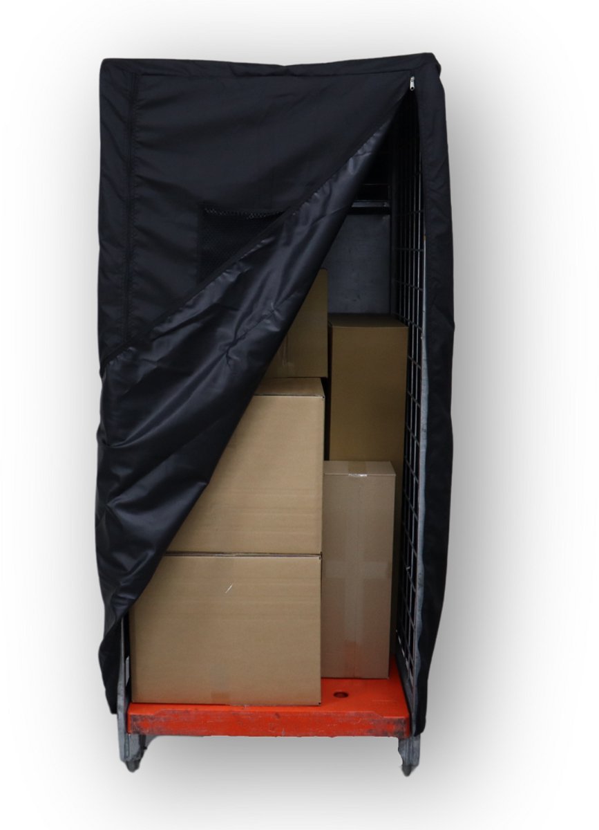 Rolcontainer hoes - PostNL karren - afdekken - met rits & document netje