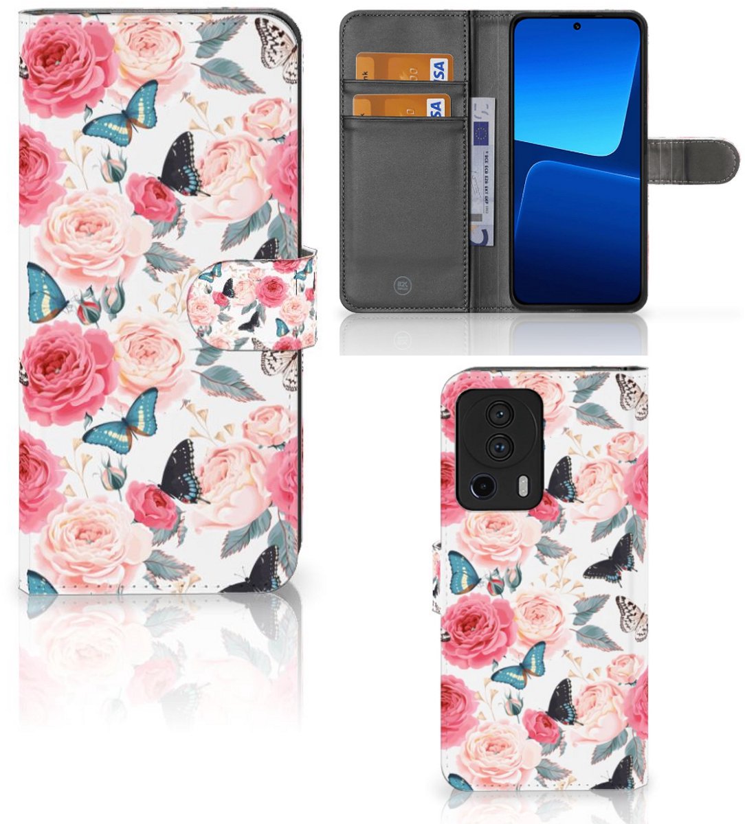 Xiaomi 13 Lite Hoesje Butterfly Roses
