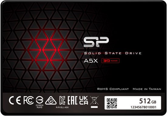 Silicon Power - Ace A5X - 512GB - Interne SSD - 2,5 inch - SATA III - 3D NAND