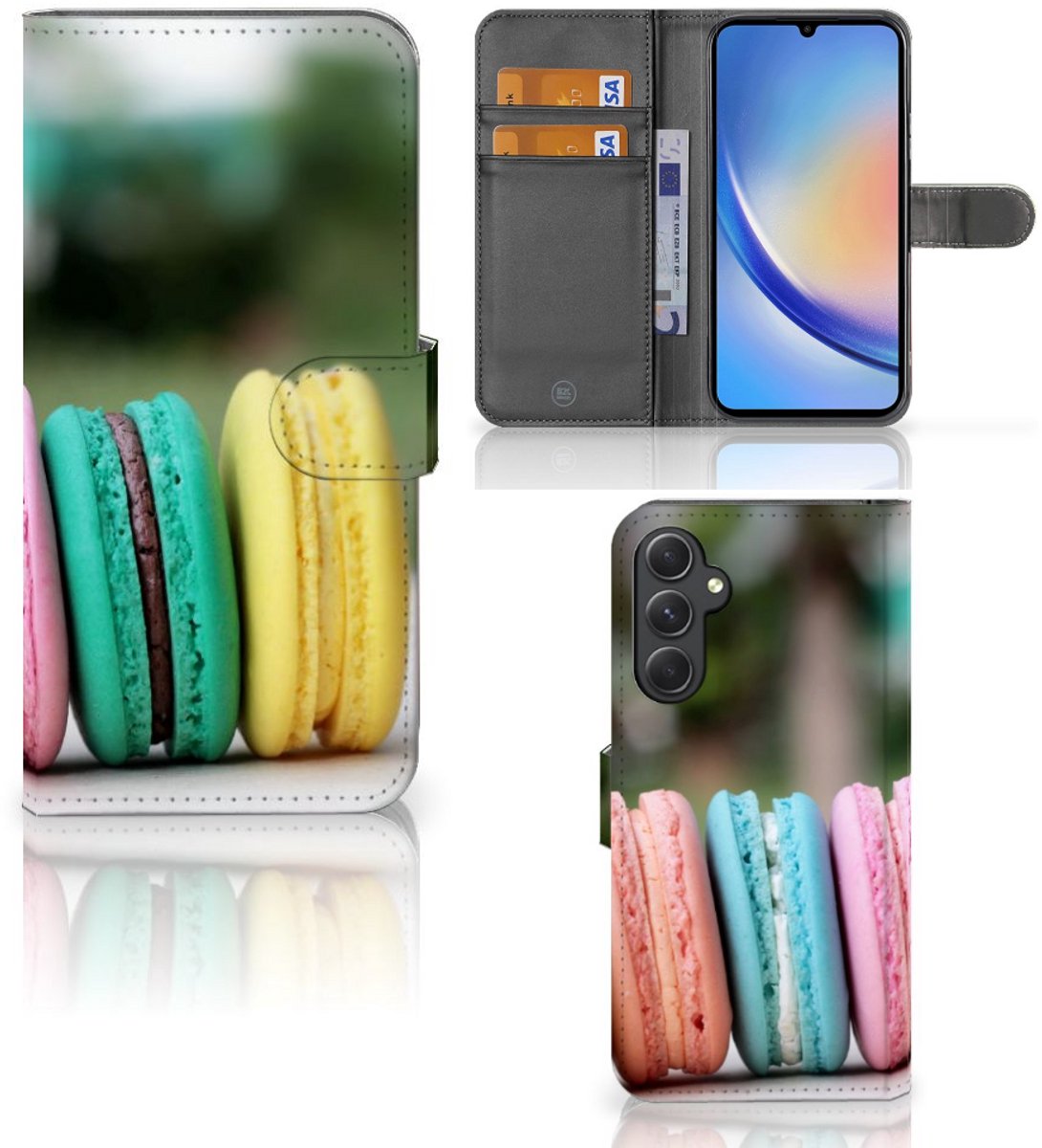 Samsung Galaxy A24 4G Book Cover Macarons