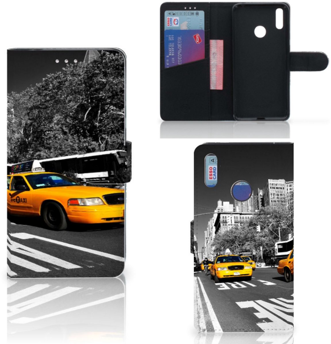 Huawei Y7 (2019) Flip Cover New York Taxi