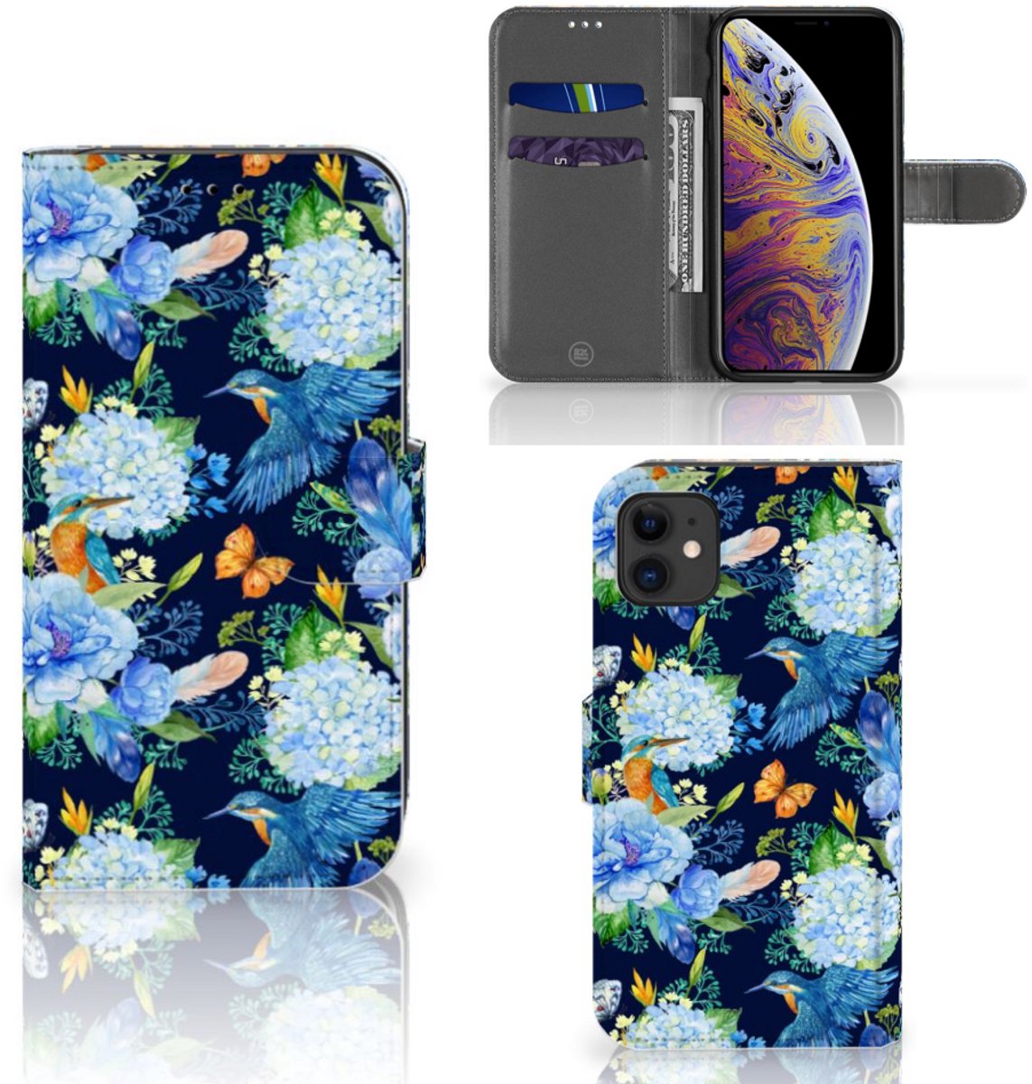 Telefoonhoesje met Pasjes voor Apple iPhone 11 IJsvogel