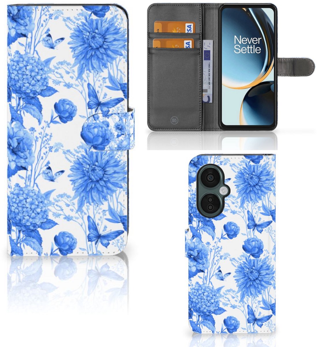 Hoesje voor OnePlus Nord CE 3 Lite Flowers Blue