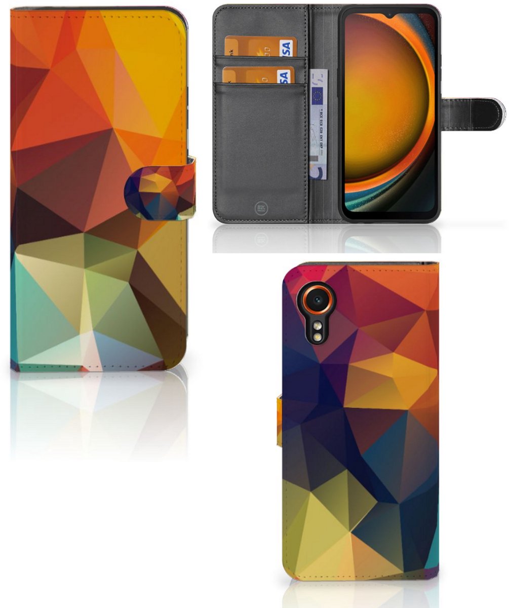 Samsung Galaxy Xcover 7 Book Case Polygon Color