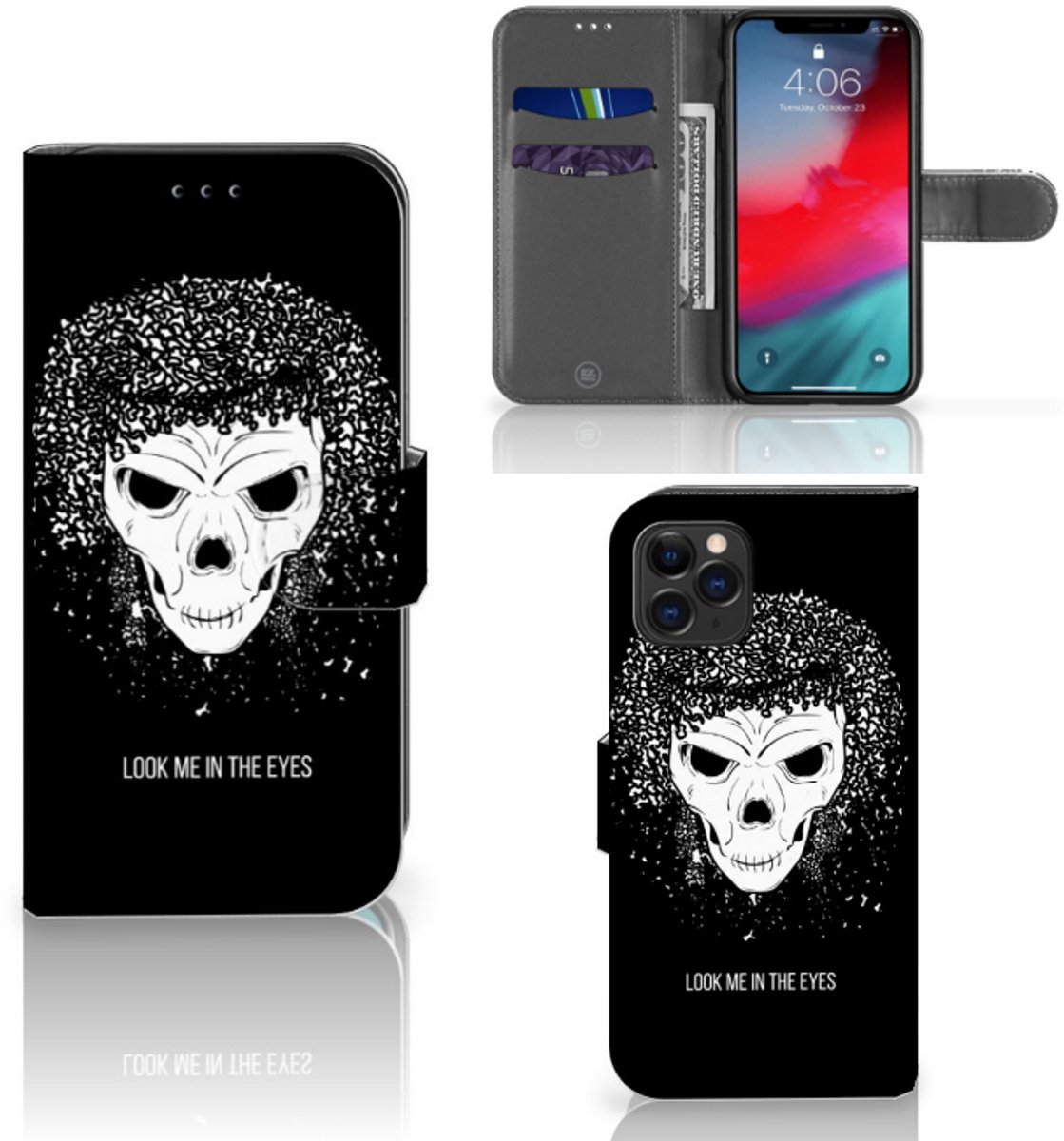 Telefoonhoesje met Naam Apple iPhone 11 Pro Skull Hair
