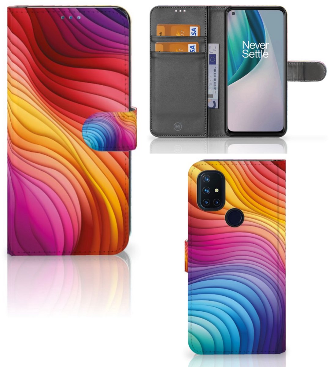 Boekhoesje voor Book Case voor OnePlus Nord N10 Regenboog