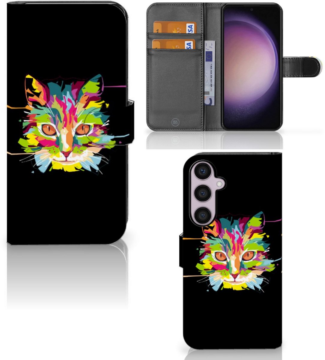 Samsung Galaxy S24 Plus Leuk Hoesje Cat Color