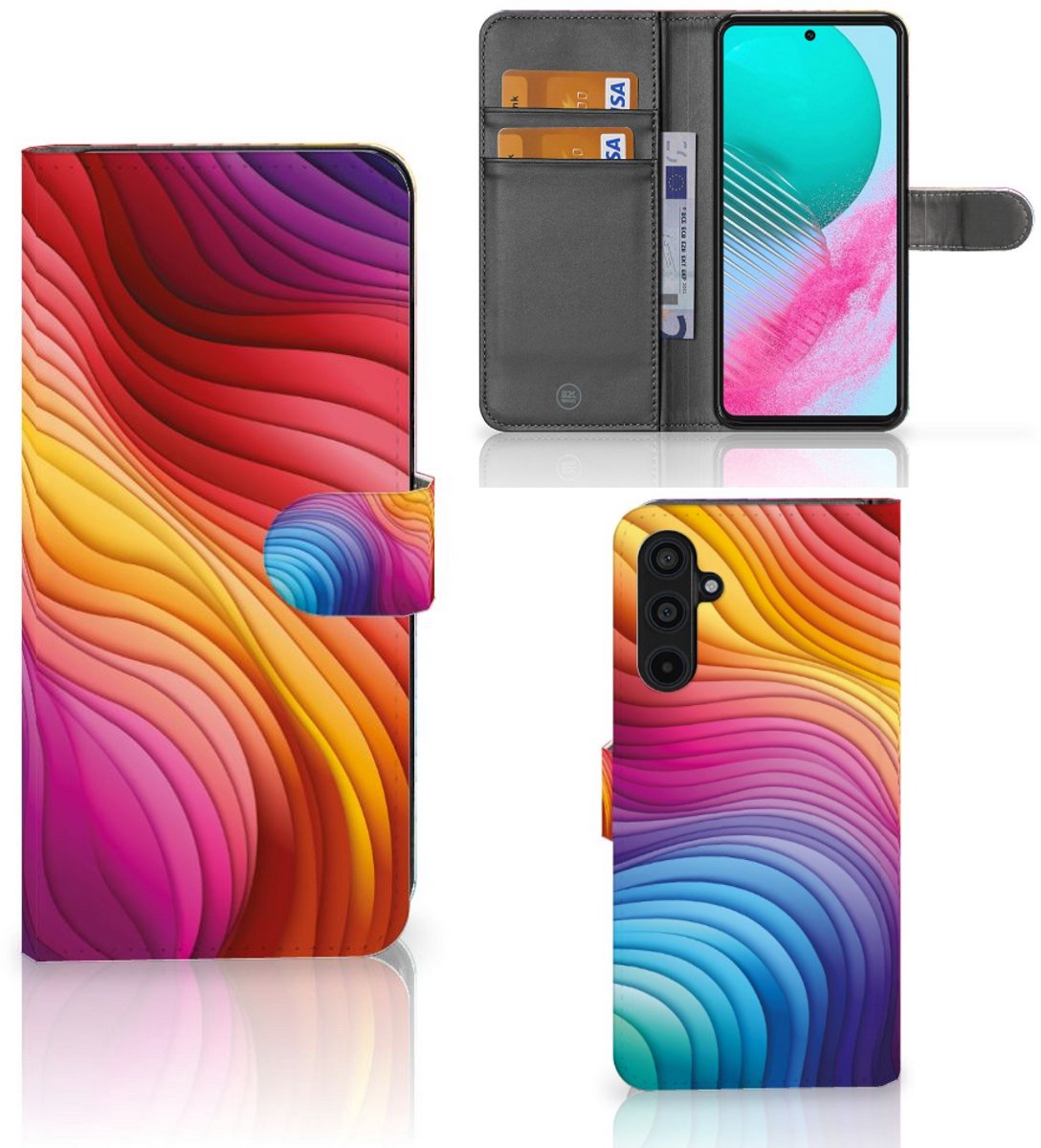 Book Case voor Samsung Galaxy M54 Regenboog