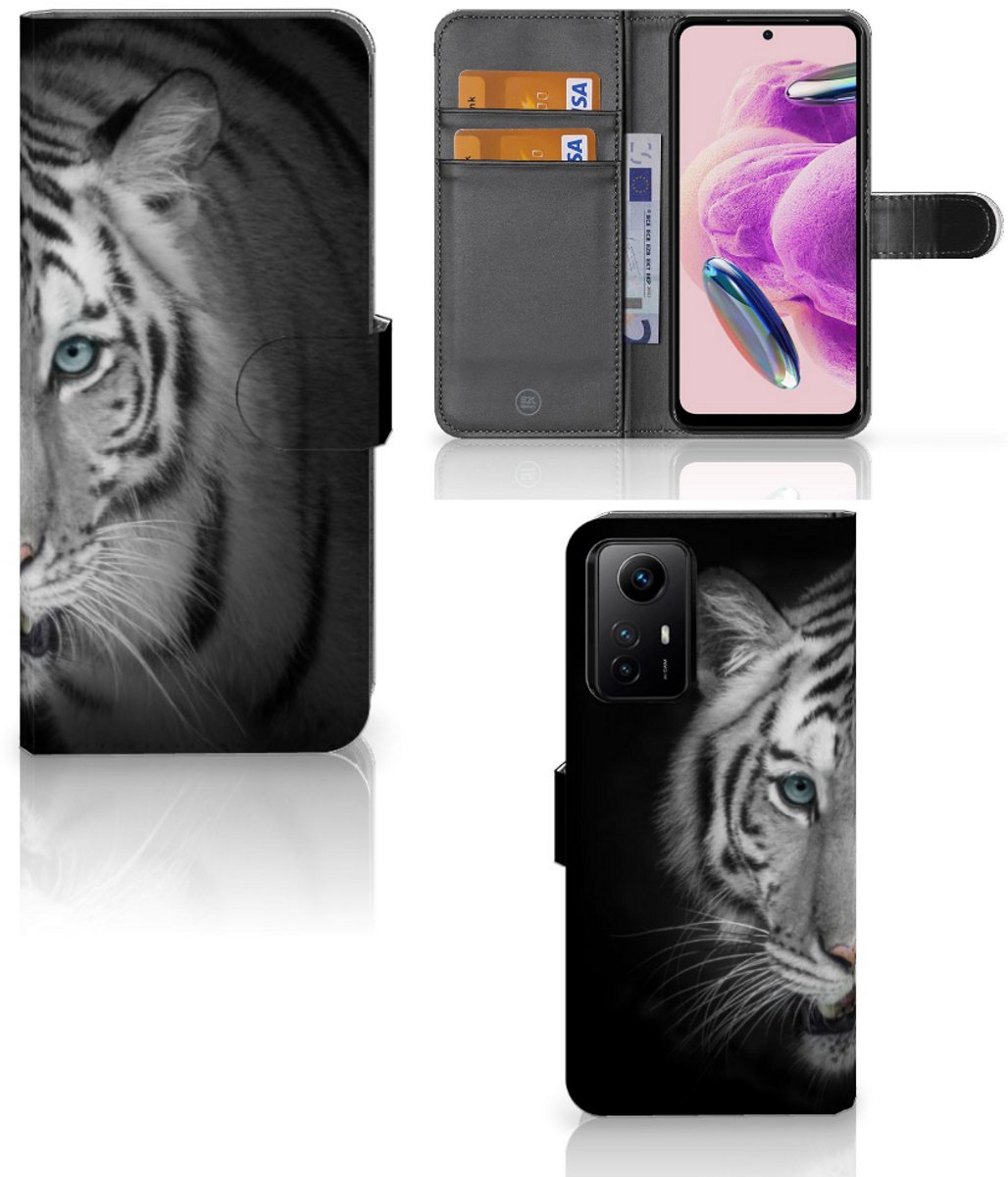 Xiaomi Redmi Note 12S Telefoonhoesje met Pasjes Tijger