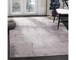 Safavieh Modern Abstract Indoor Woven Rectangle Rug, Adirondack Collection, ADR130, in Light Grey/Purple, 91 x 152 cm for Living Room, Bedroom or Any Interior