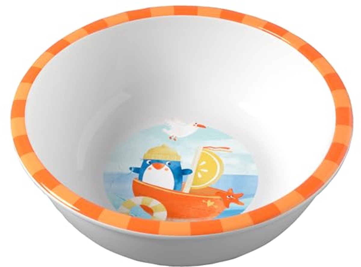 Haba kinderservies kom pinguïn - melamine - kleurrijk - vaatwasserbestendig.