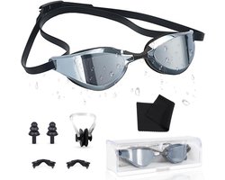 Arena Swimming Goggles for Men and Women, Diving Goggles for Adults with 1 Mirror Cloth, UV Protection, Anti-Fog Adjustable Strap, Interchangeable Nose Bridge, Suitable for Teenagers and Adults