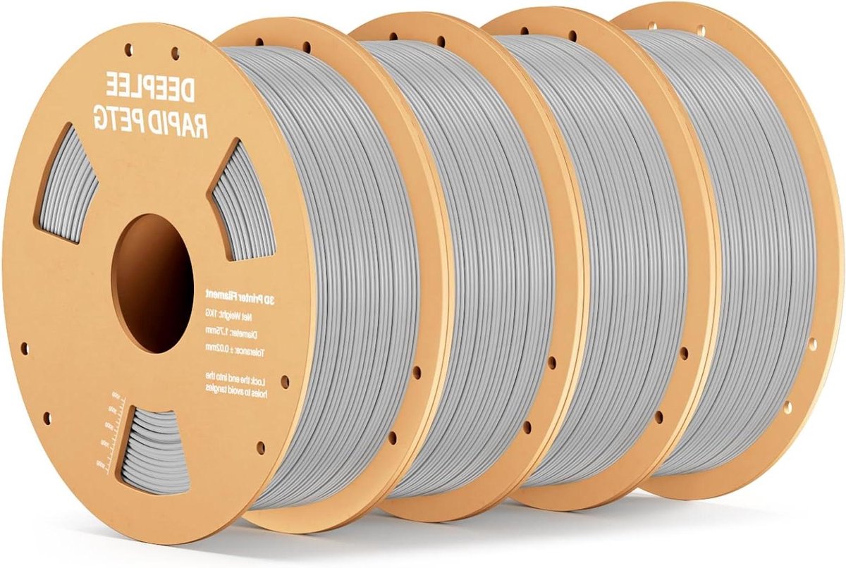 DEEPLEE PETG RAPID printfilament 1,75 mm (1 kg) grijs x4