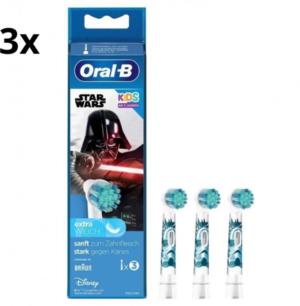 Oral B Kids Opzetborstels Star Wars - 3 x 3 stuks