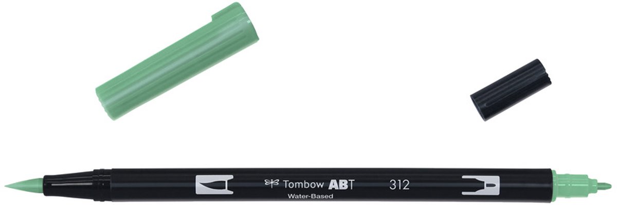 Tombow Brush pen - ABT 312 - Dual Brushpen - Holly Green - Groen — afbeelding 5
