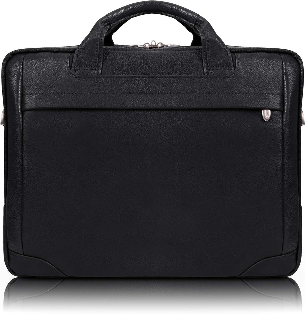 McKlein S-serie Laptop Aktetas, Zwart Leer (15495)