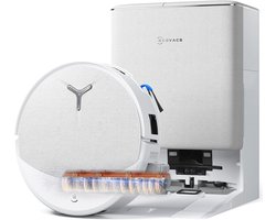 ECOVACS DEEBOT T90 OMNI – Robotstofzuiger met dweilfunctie– 30.000 Pa – OZMO roller dweil –TruEdge 3.0 randreiniging –ZeroTangle 4.0 Anti-tangle –OMNI 2.0 station Zelfreinigend–AIVI 3D obstakelvermijding– Voor harde vloeren & tapijt–Wit–T80 Upgrade