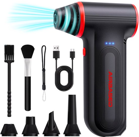 Airbased X100 Air Duster Draadloos - Oplaadbaar 5000mAh - 150.000 RPM - Perslucht -...