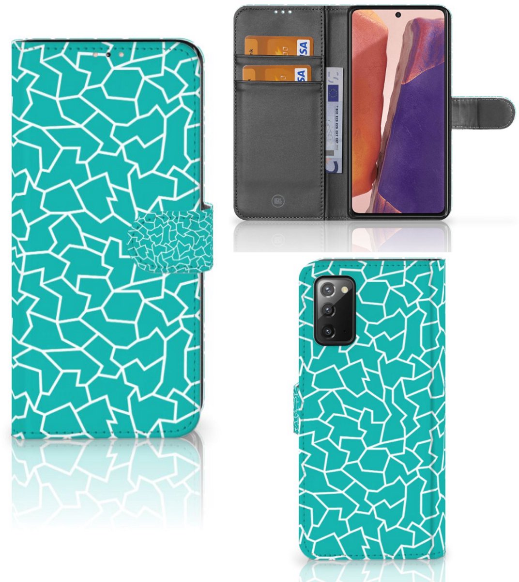 Samsung Galaxy Note 20 Hoesje Cracks Blue