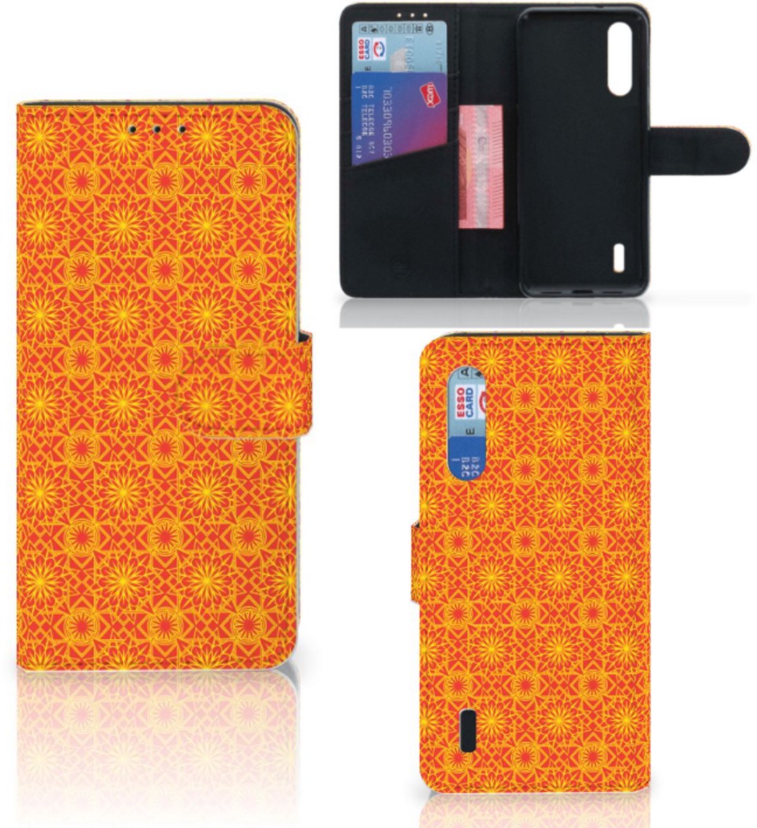 Xiaomi Mi 9 Lite Telefoon Hoesje Batik Oranje