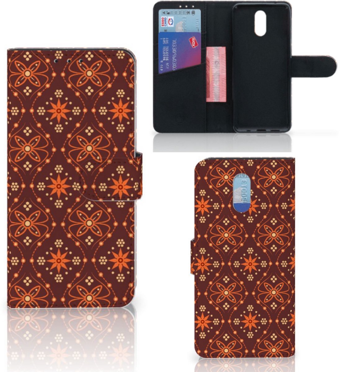 Nokia 2.3 Telefoon Hoesje Batik Brown