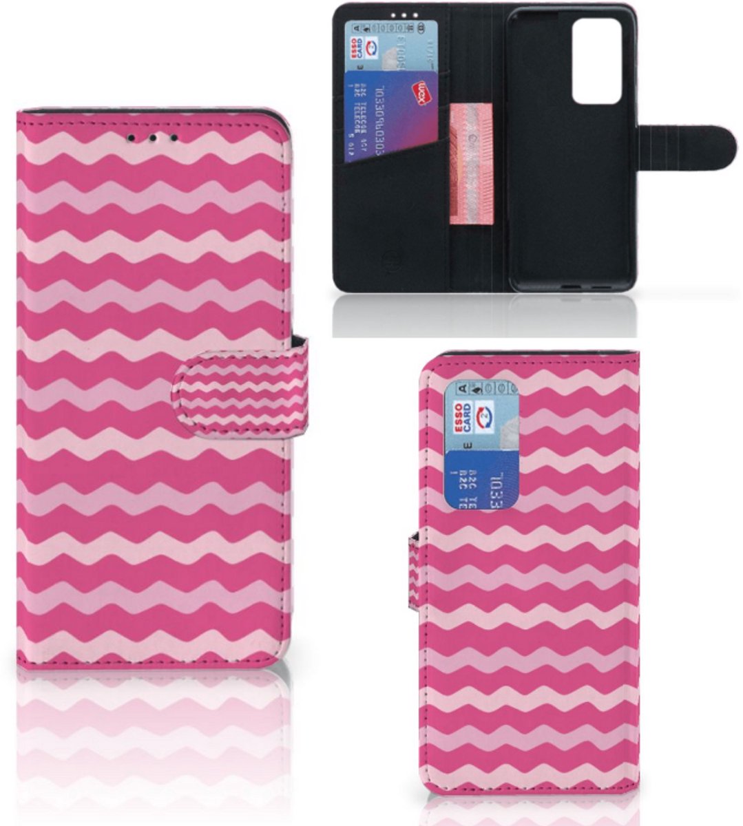 Huawei P40 Pro Telefoon Hoesje Waves Pink
