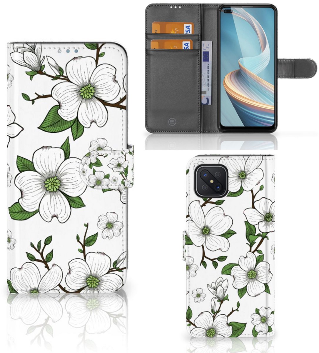 OPPO Reno4 Z Hoesje Dogwood Flowers