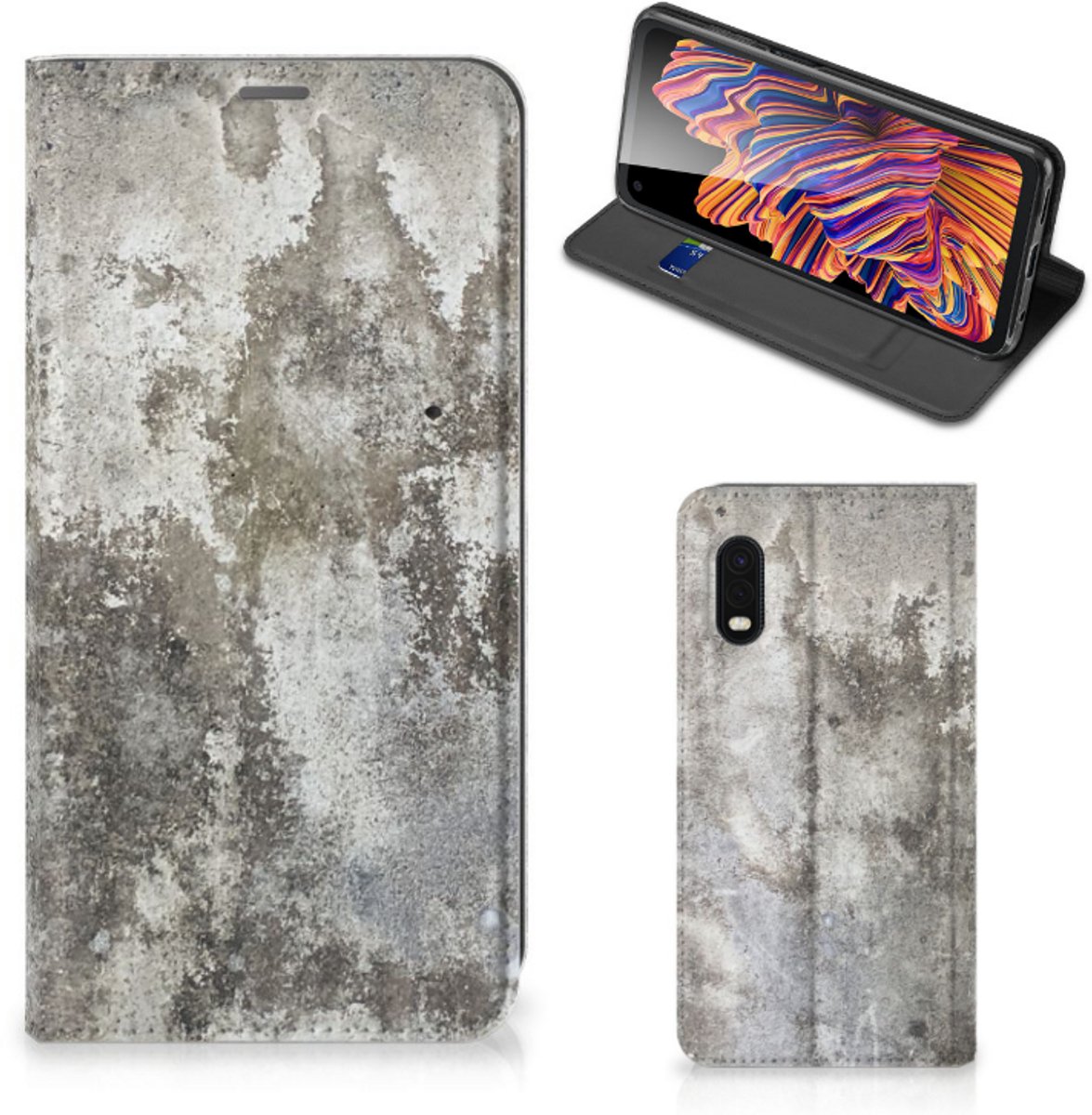 Samsung Xcover Pro Standcase Beton Print