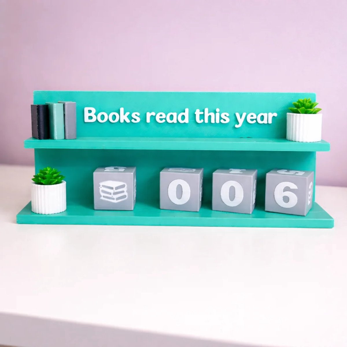 Boekenteller “Books Read This Year” – Boeken tracker – Aantal gelezen boeken teller – BookTok must-have – Cadeau voor boekenliefhebbers