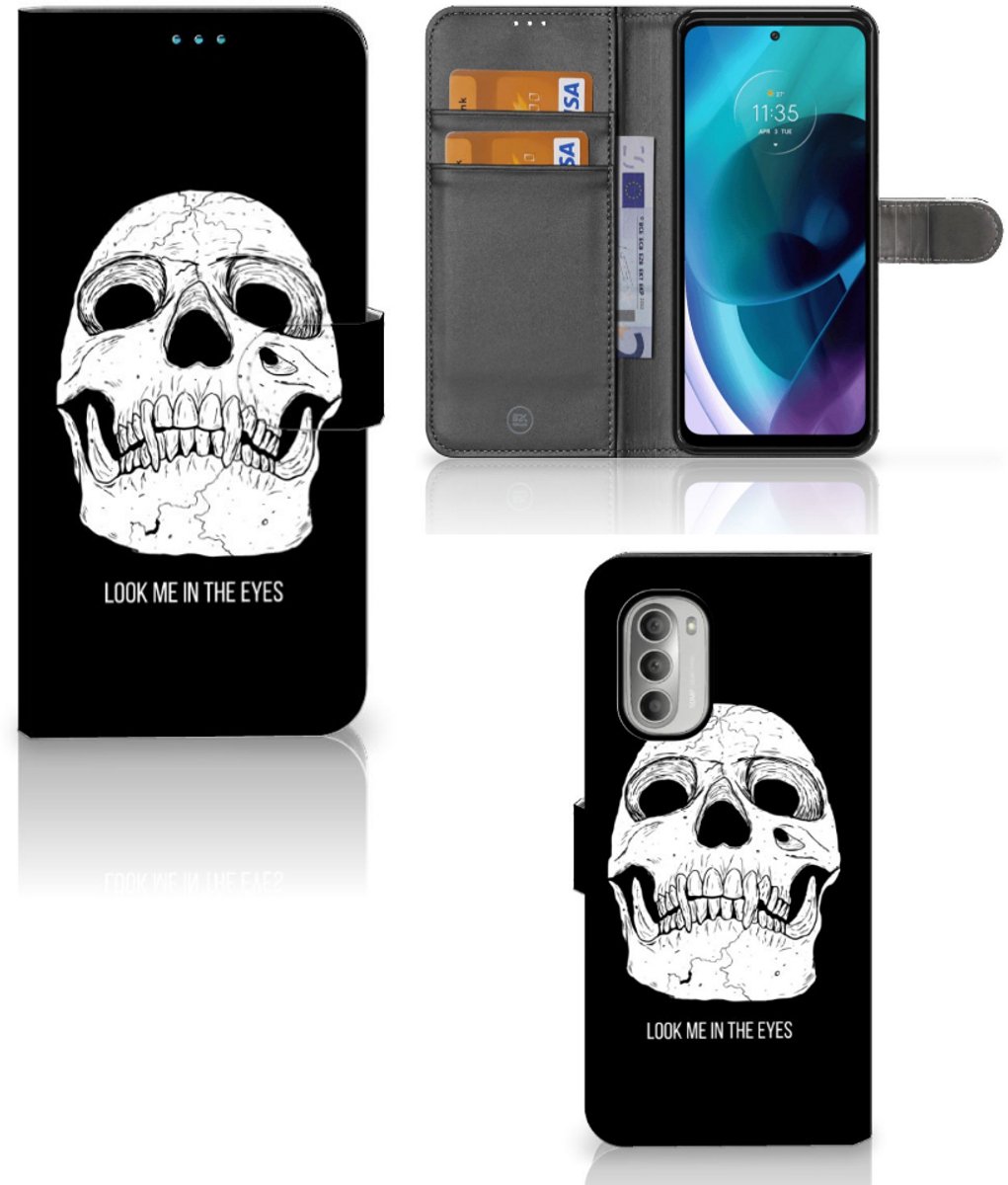 Telefoonhoesje met Naam Motorola Moto G51 5G Skull Eyes