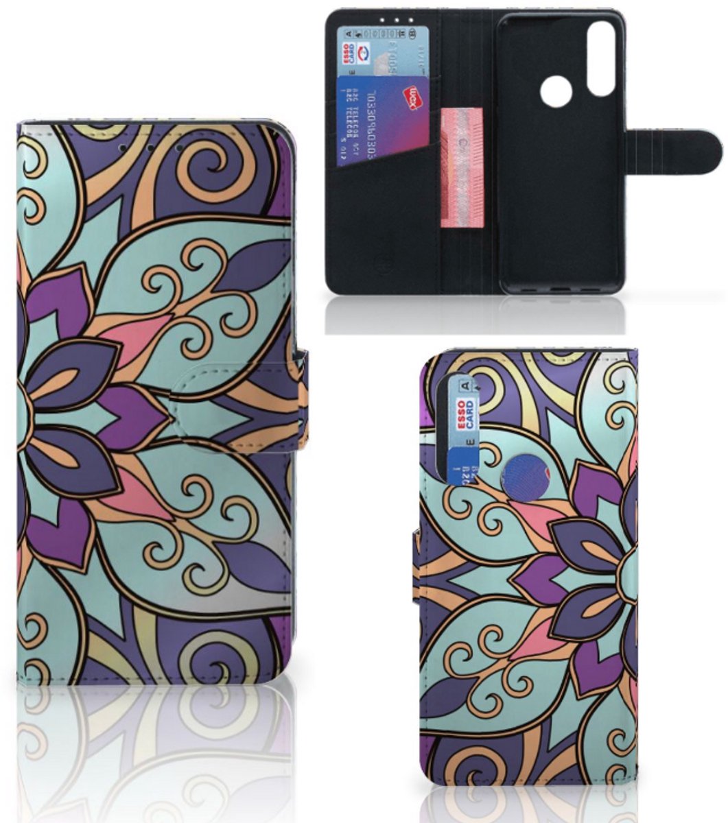 Alcatel 1S 2020 Hoesje Purple Flower