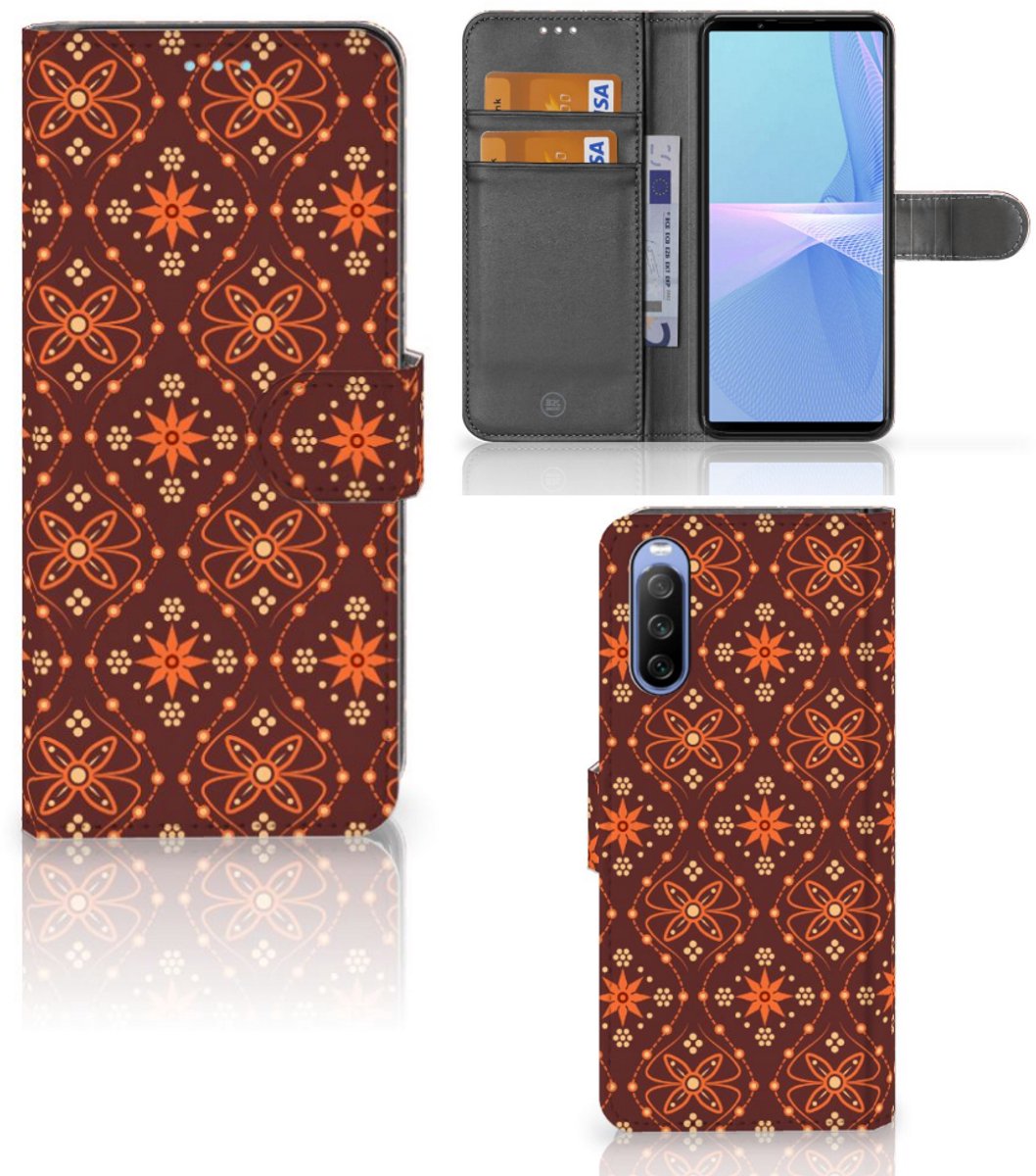 Sony Xperia 10 III Telefoon Hoesje Batik Brown