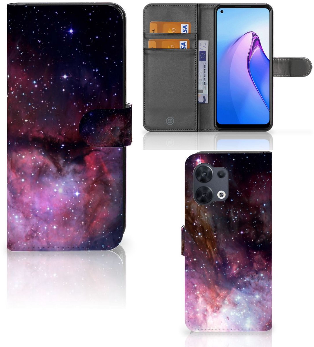 Book Case voor OPPO Reno8 Galaxy