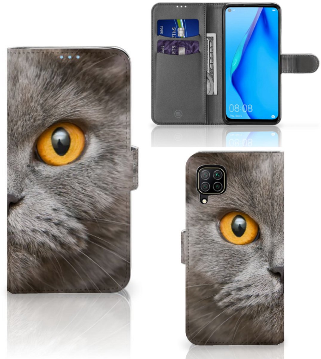 Telefoonhoesje met Pasjes Huawei P40 Lite Britse Korthaar