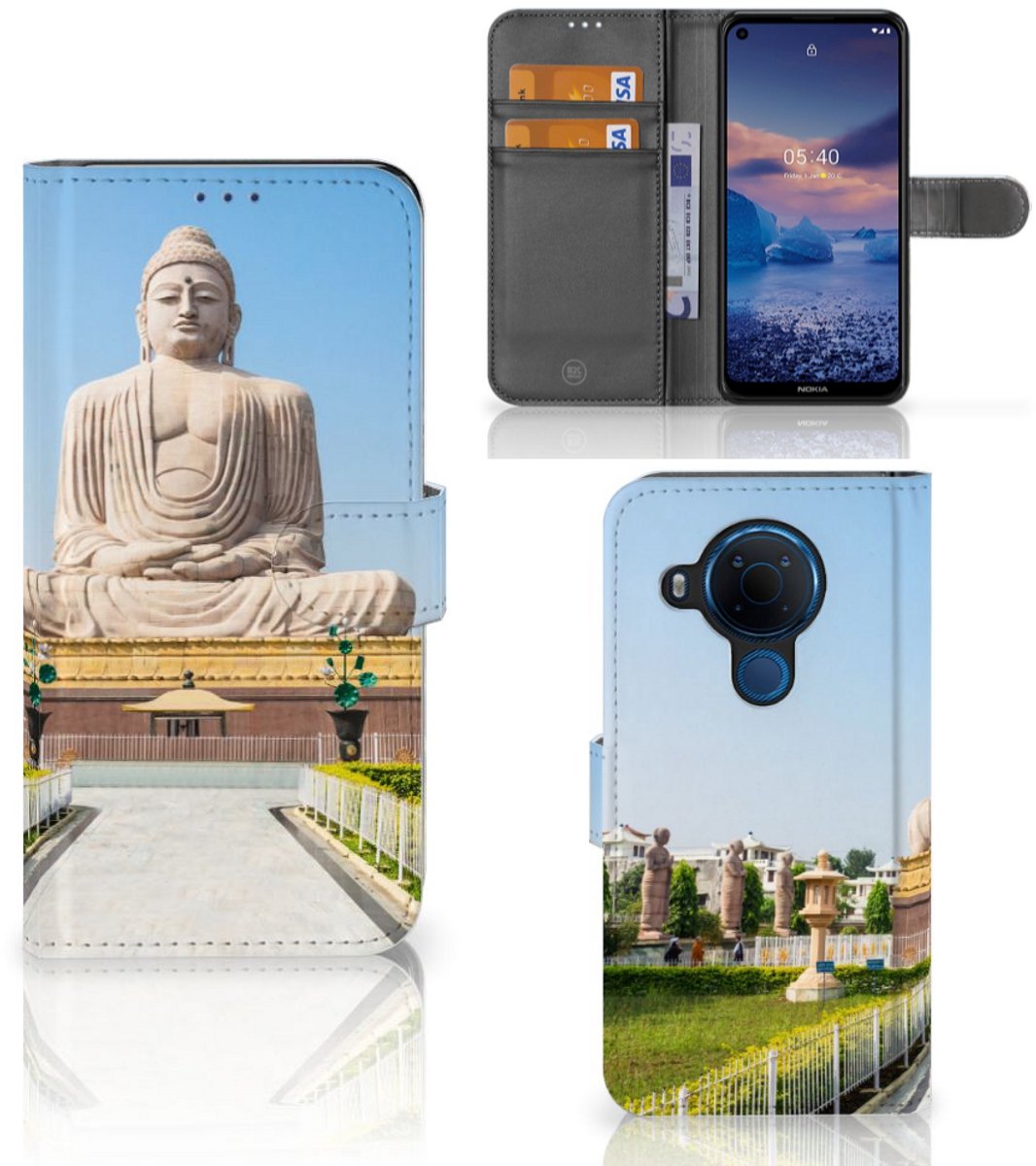 Nokia 5.4 Flip Cover Boeddha