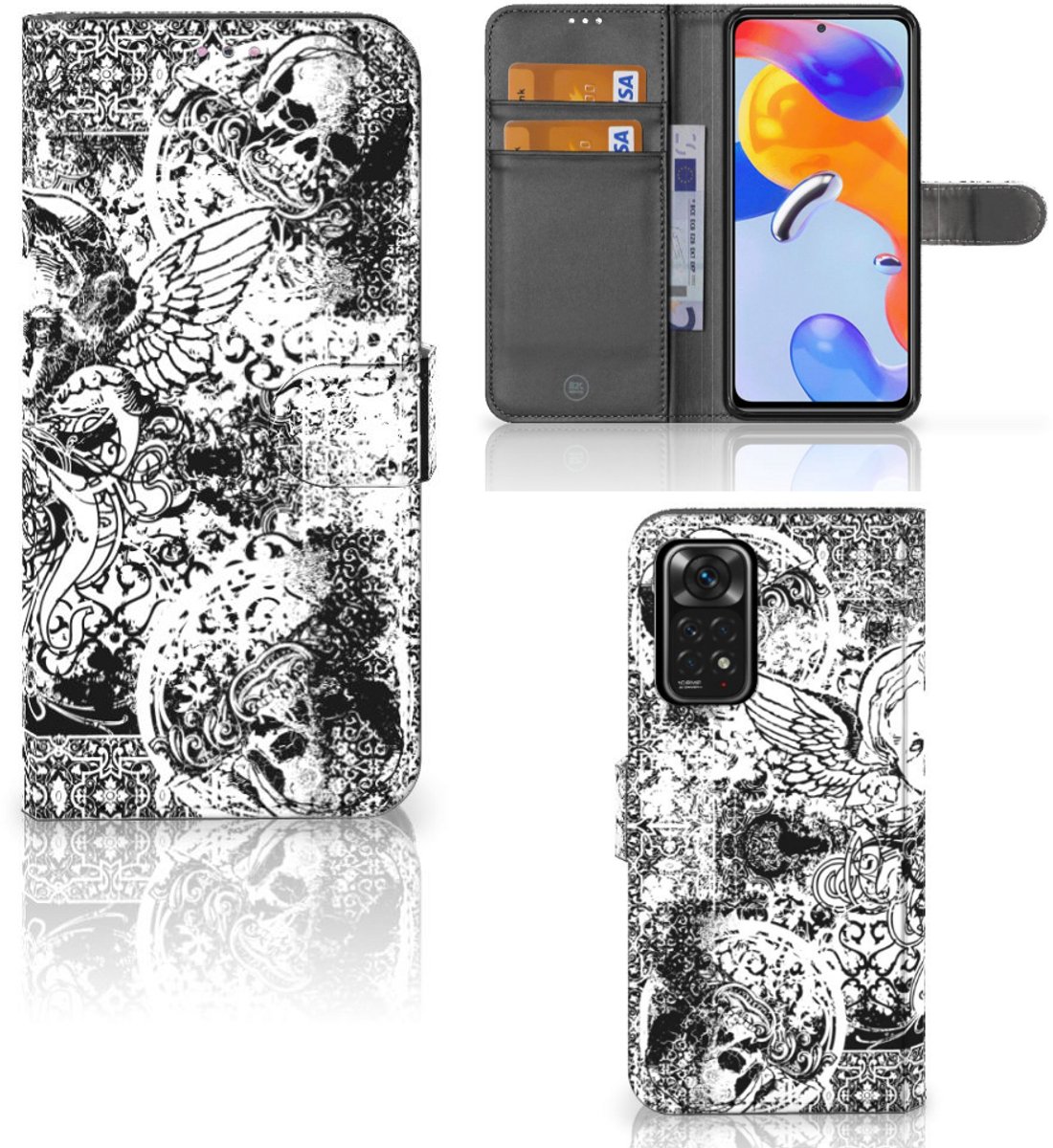 Telefoonhoesje met Naam Xiaomi Redmi Note 11 Pro 5G/4G Skulls Angel