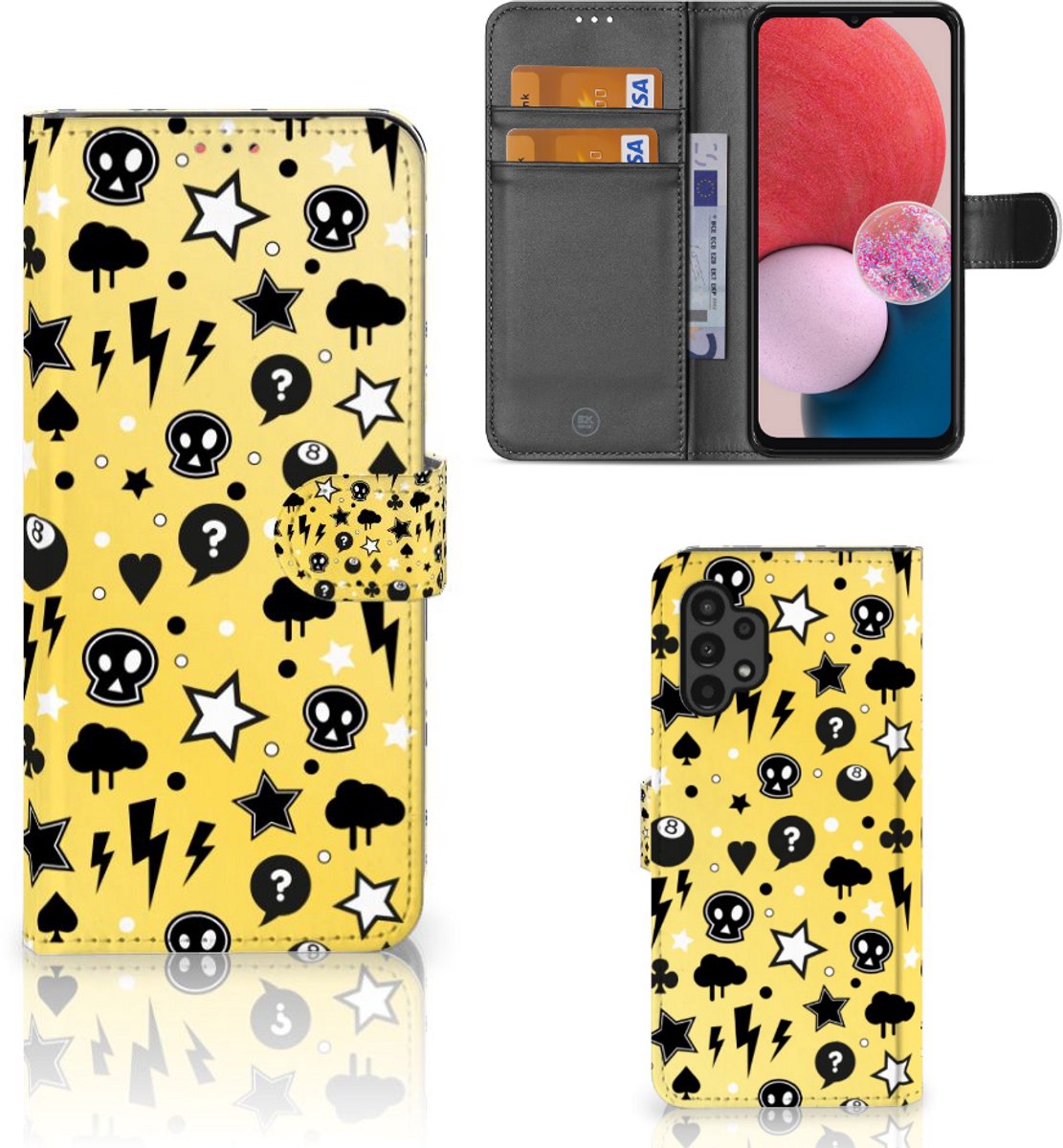 Telefoonhoesje met Naam Samsung Galaxy A13 (4G) Punk Geel