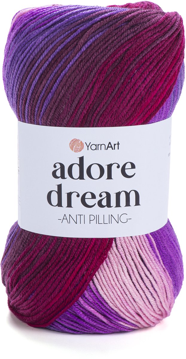 YarnArt Adore Dream – Anti-Pilling Acryl Garen met Kleurverloop – Zacht & Kleurvast – Ideaal voor Kleding en Accessoires - Kleur 1071