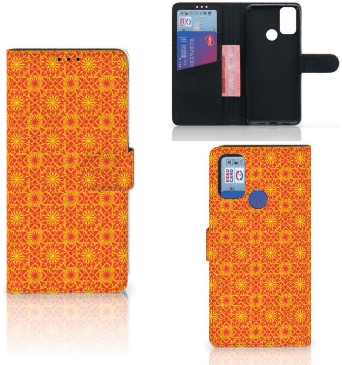 Alcatel 1S (2021) Telefoon Hoesje Batik Oranje