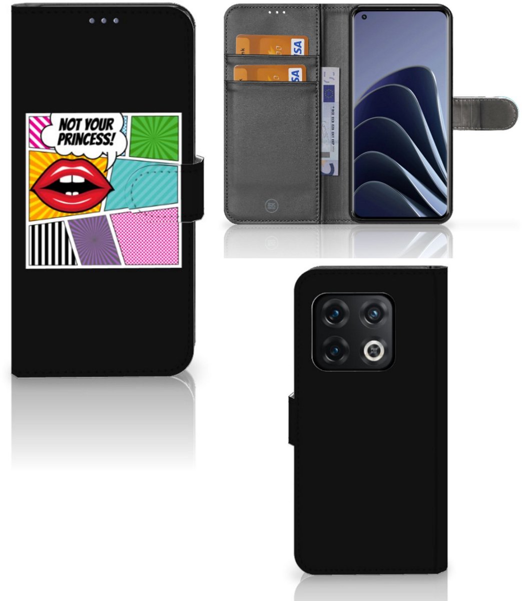 OnePlus 10 Pro Wallet Case met Pasjes Popart Princess