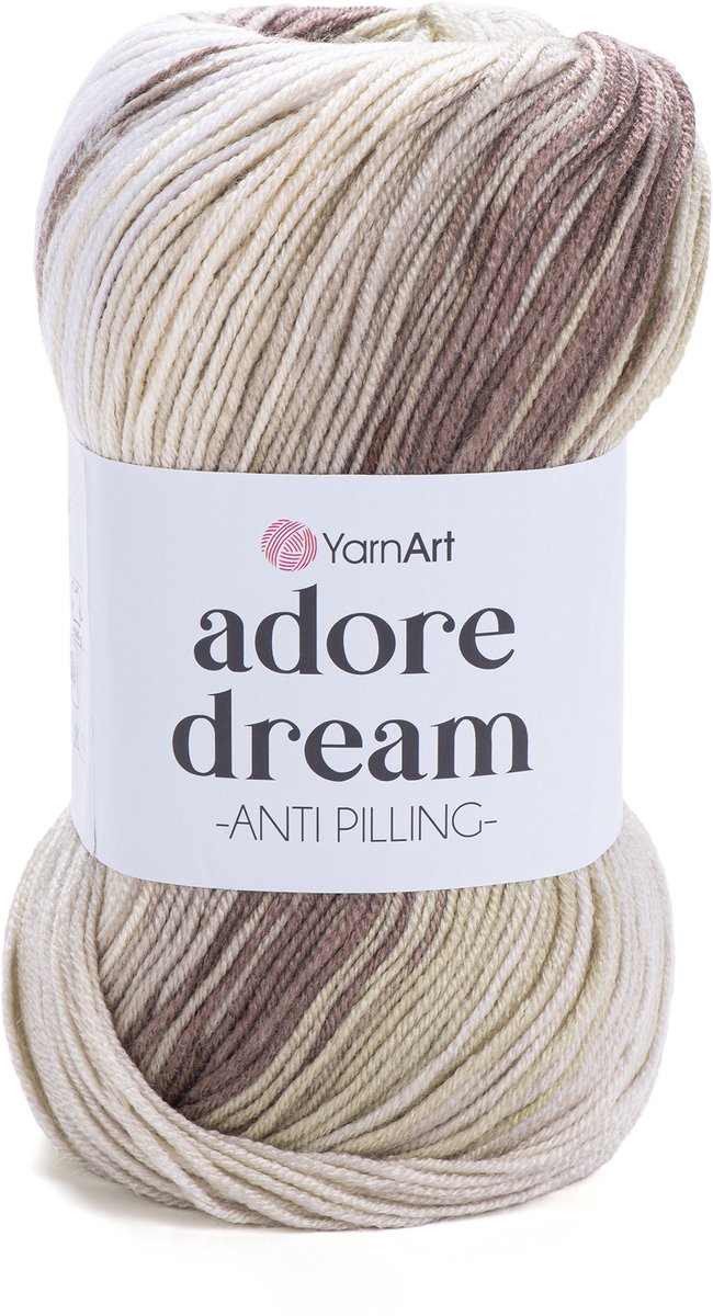 YarnArt Adore Dream – Anti-Pilling Acryl Garen met Kleurverloop – Zacht & Kleurvast – Ideaal voor Kleding en Accessoires - Kleur 1068