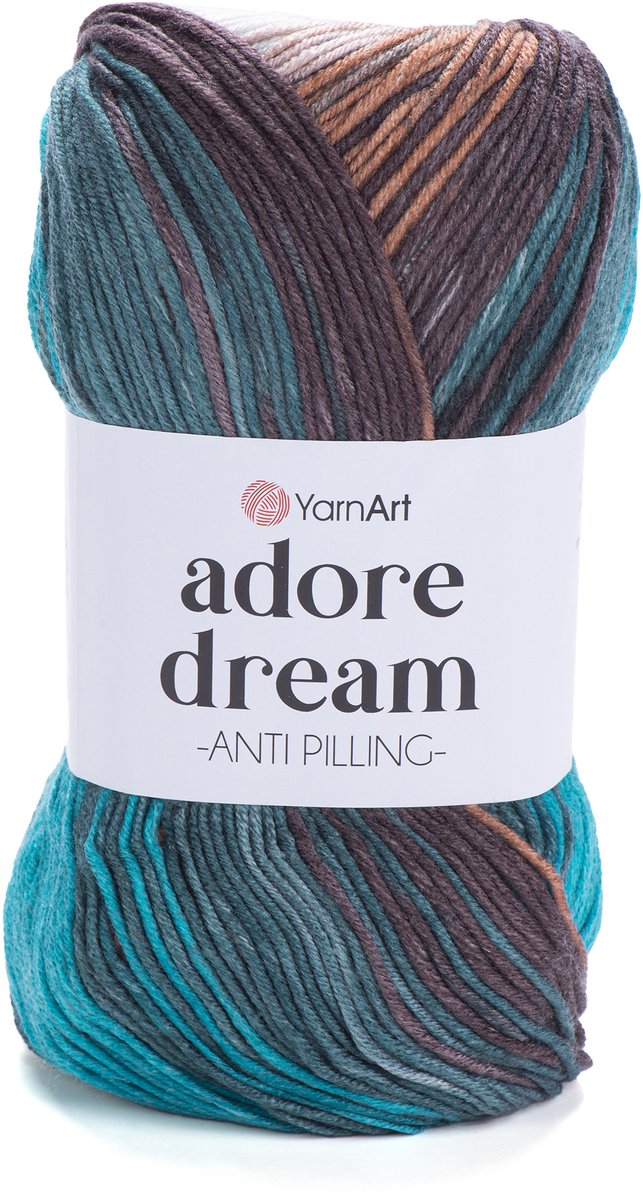 YarnArt Adore Dream – Anti-Pilling Acryl Garen met Kleurverloop – Zacht & Kleurvast – Ideaal voor Kleding en Accessoires - Kleur 1055