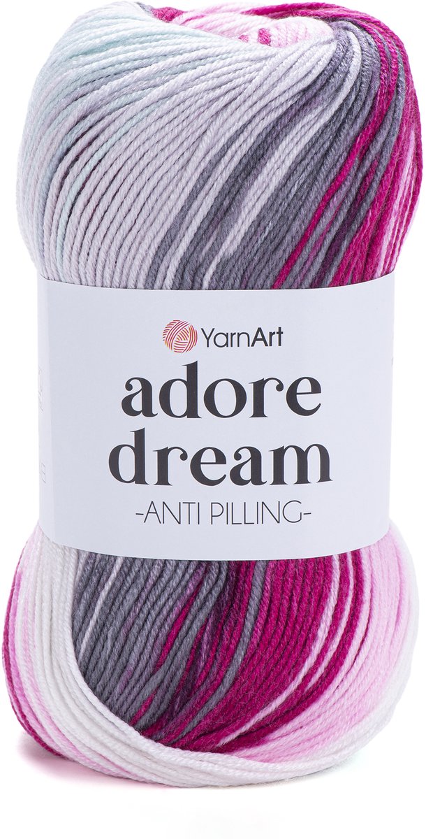 YarnArt Adore Dream – Anti-Pilling Acryl Garen met Kleurverloop – Zacht & Kleurvast – Ideaal voor Kleding en Accessoires - Kleur 1066