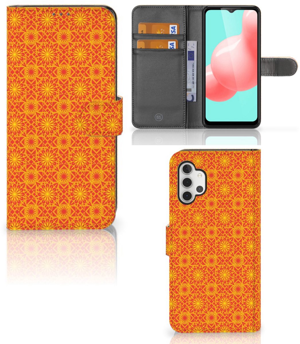 Samsung Galaxy A32 5G Telefoon Hoesje Batik Oranje