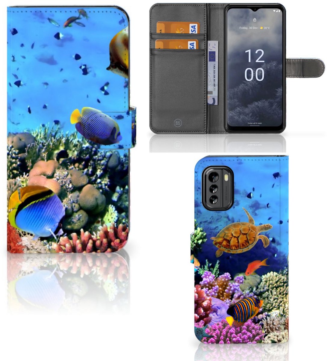 Nokia G60 Telefoonhoesje met Pasjes Vissen