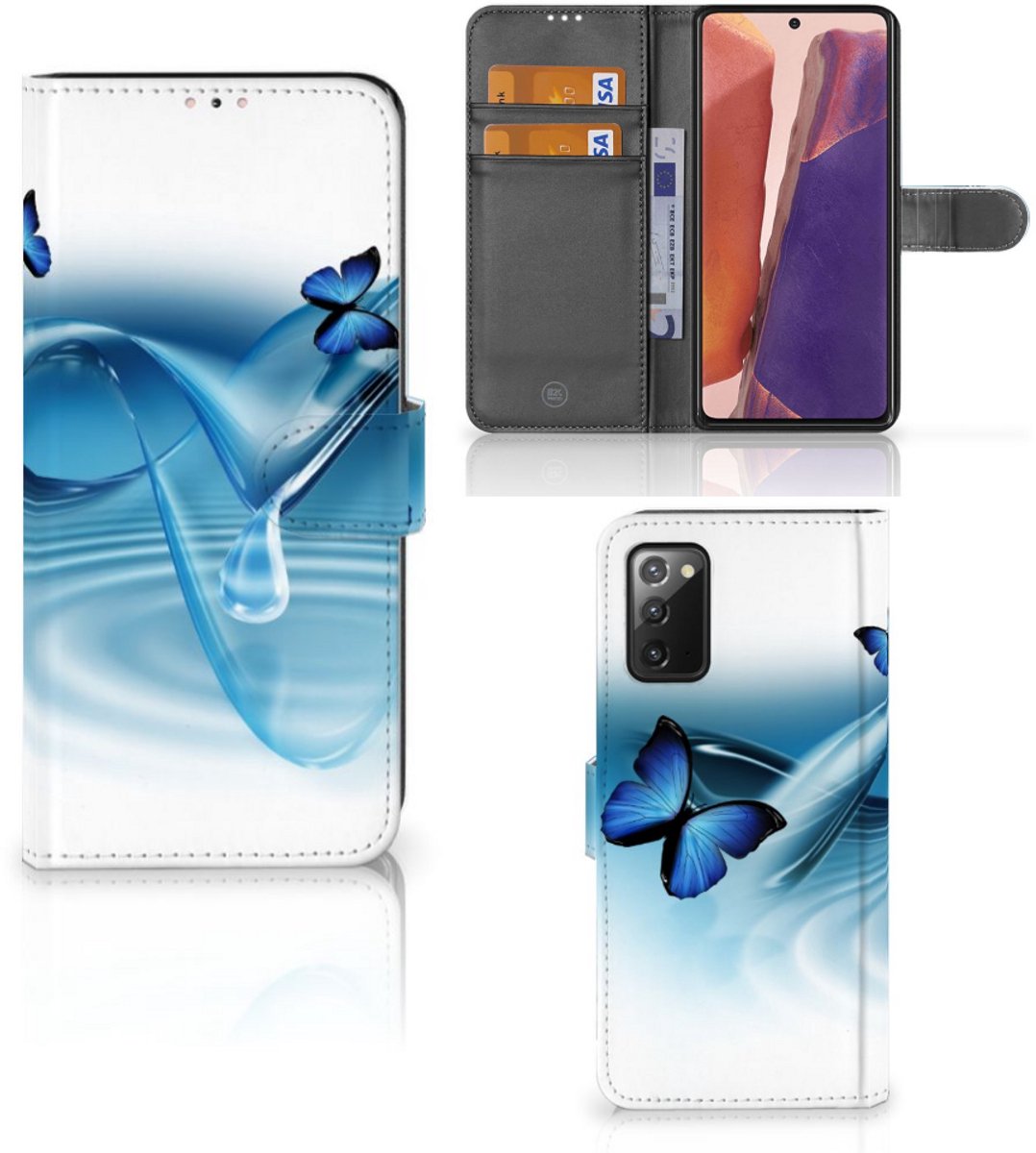 Samsung Galaxy Note 20 Telefoonhoesje met Pasjes Vlinders