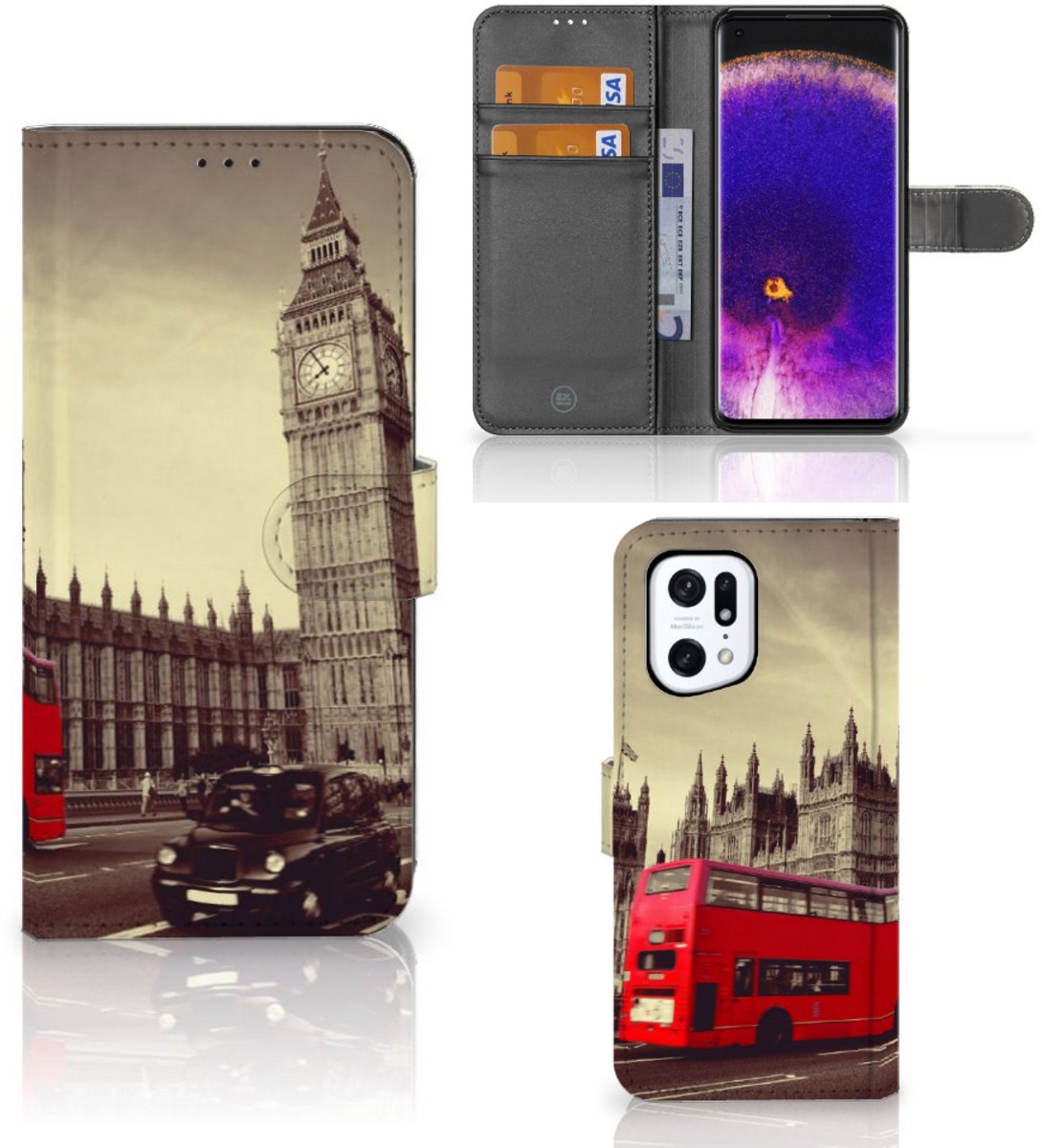 OPPO Find X5 Pro Flip Cover Londen