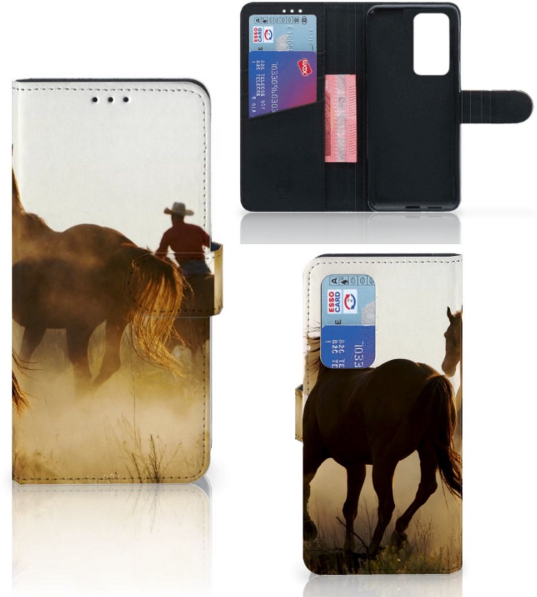 Huawei P40 Pro Telefoonhoesje met Pasjes Design Cowboy