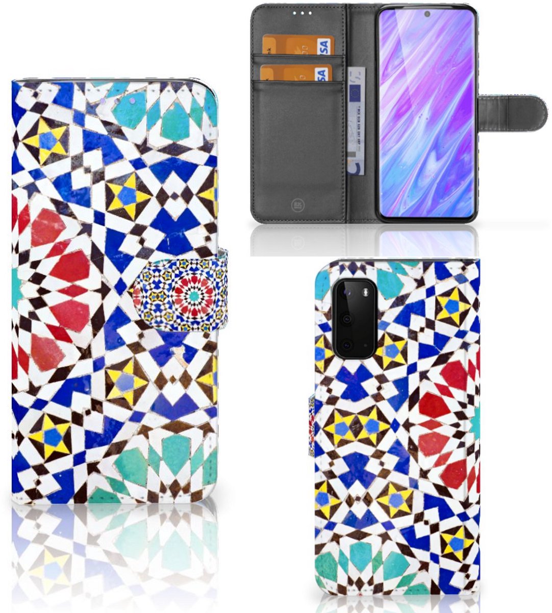 Boekhoesje voor Samsung Galaxy S20 Bookcase Mozaïek