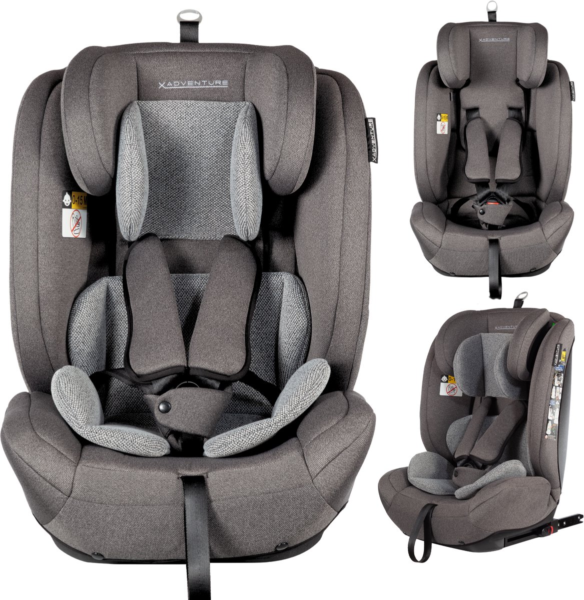 Bol.com X Adventure Autostoel Grow Fix Groep 1/2/3 9-36 kg (76 tot 150 cm) Vanaf 15 maanden tot 12 jaar - Met Isofix - i-Size - ... aanbieding